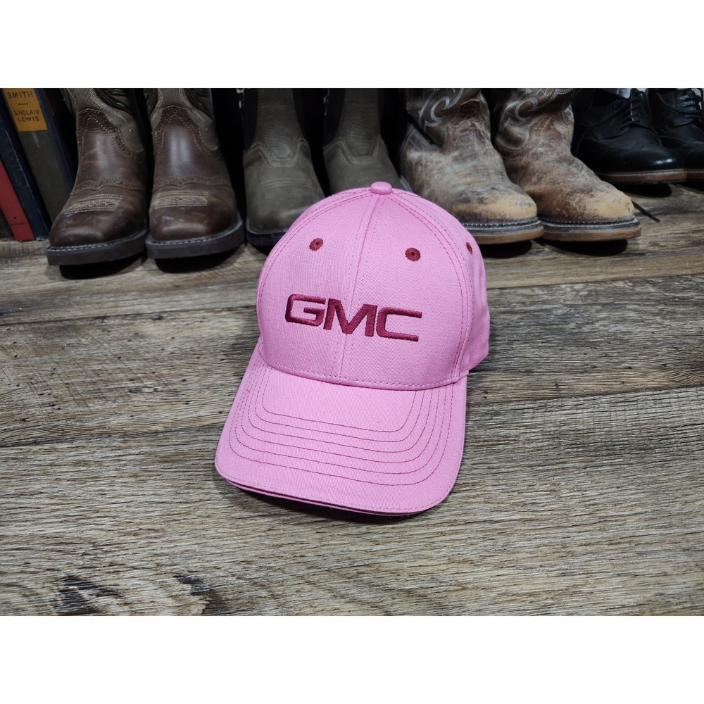 GMC Truck Logo Tipped Value Cap Pink / Magenta Baseball Cap Sandwhich Brim OSFA